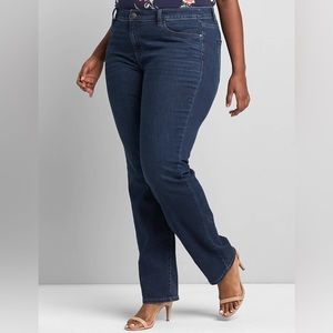 Lane Bryant high rise straight jeans!